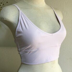 OTOS Activewear Tank Crop Top Strappy Padded Crisscross Back Workout Purple L
